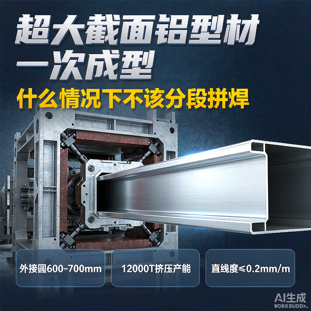 超大截面铝型材一次成型：什么情况下不该分段拼焊