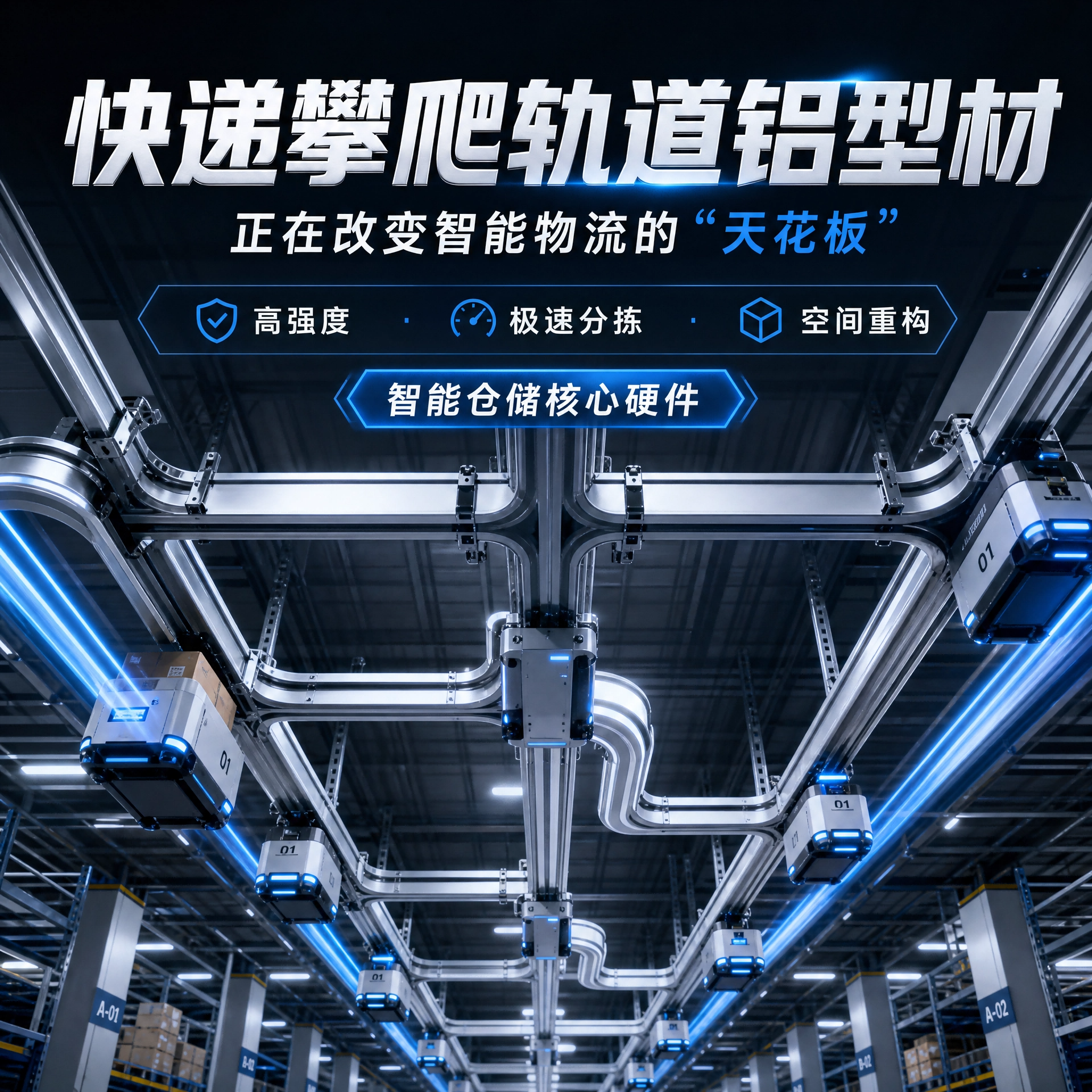 快递攀爬轨道铝型材,正在改变智能物流的“天花板”