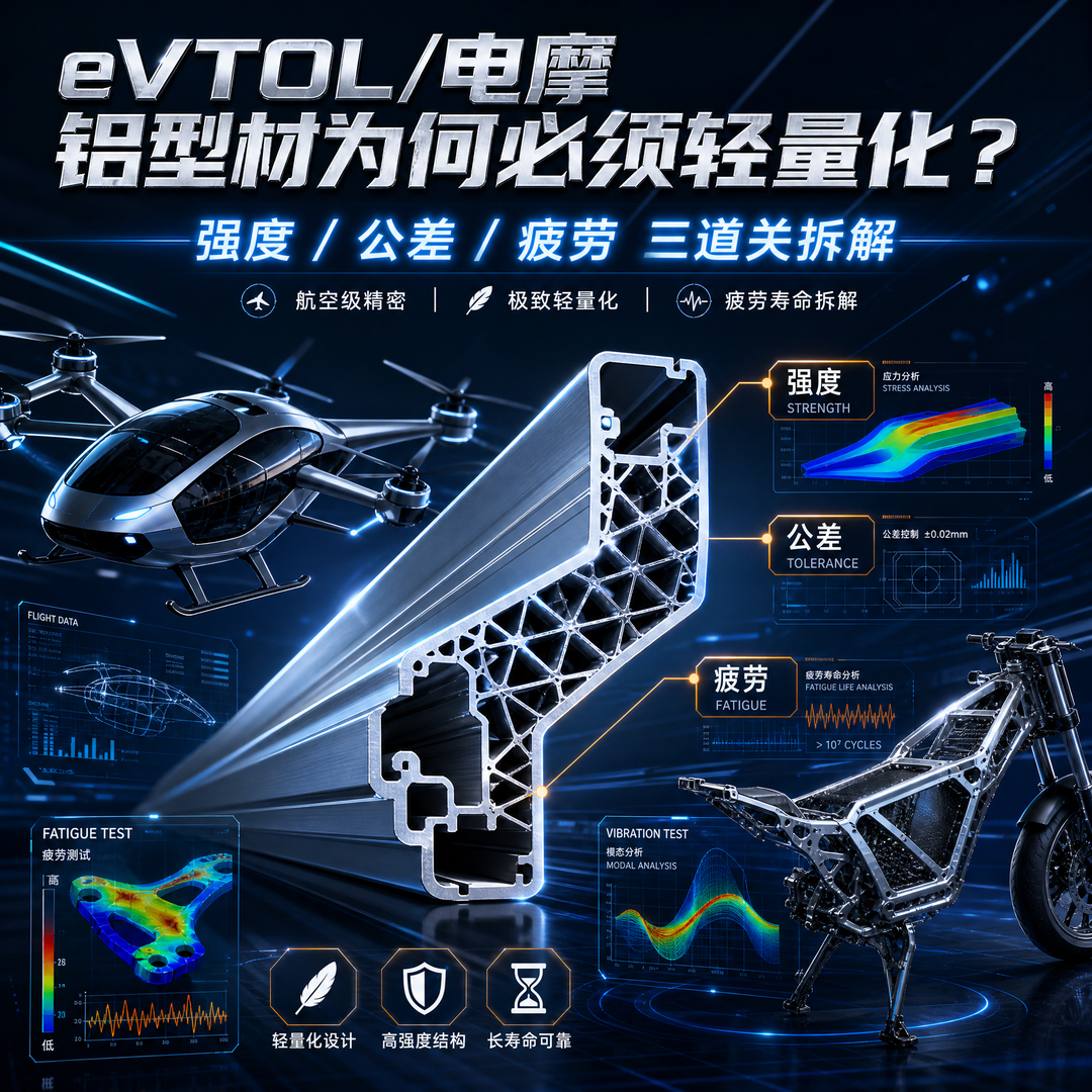 eVTOL/电摩铝型材为何必须轻量化？强度/公差/疲劳三道关拆解