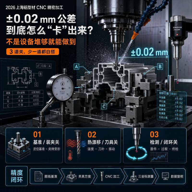 2026上海铝型材CNC精密加工,±0.02mm公差到底怎么“卡”出来?——不是设备堆够就能做到,3道关少一道都白搭